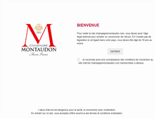 Tablet Screenshot of champagnemontaudon.com